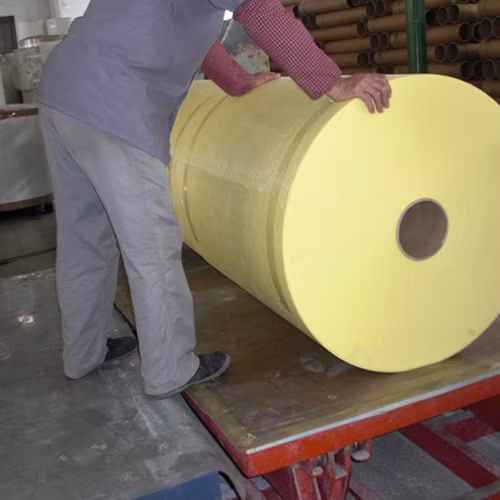Color amarillo de Mat del tejido de la techumbre de la fibra de vidrio de 30GSM 50GSM